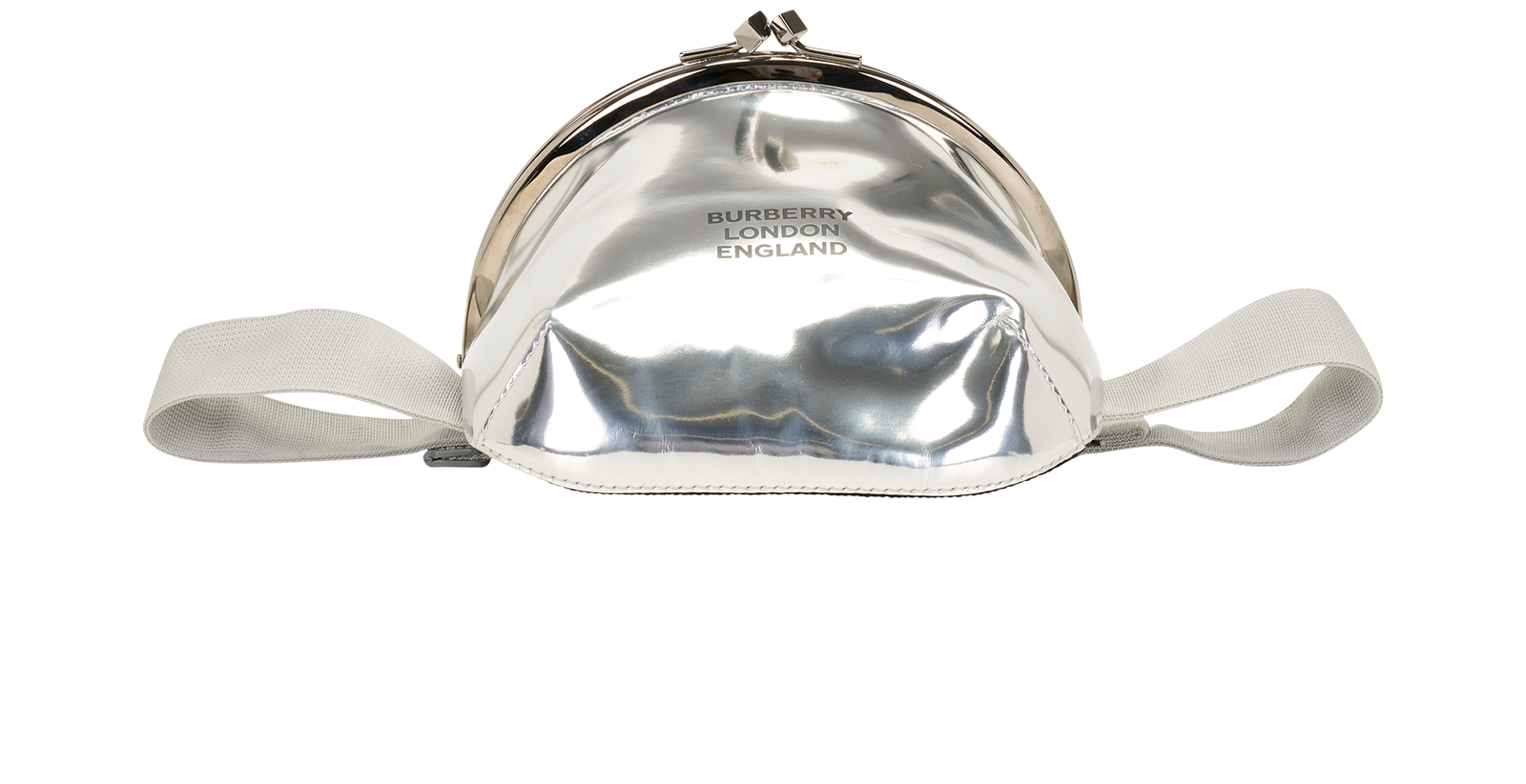 Burberry Belt Bag, &pound;295, Handbags, Silver, Patent Leather, Top view
